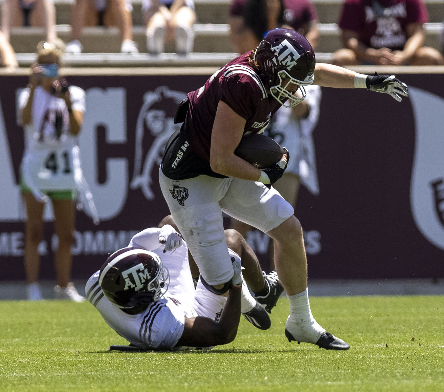 Maroon & White